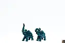 Dark Green Cermaic Elephant set2.webp