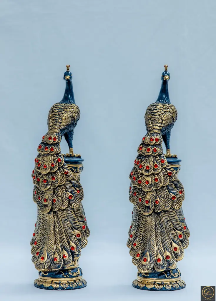 New Blue Copper Peacock W/ red Diamond