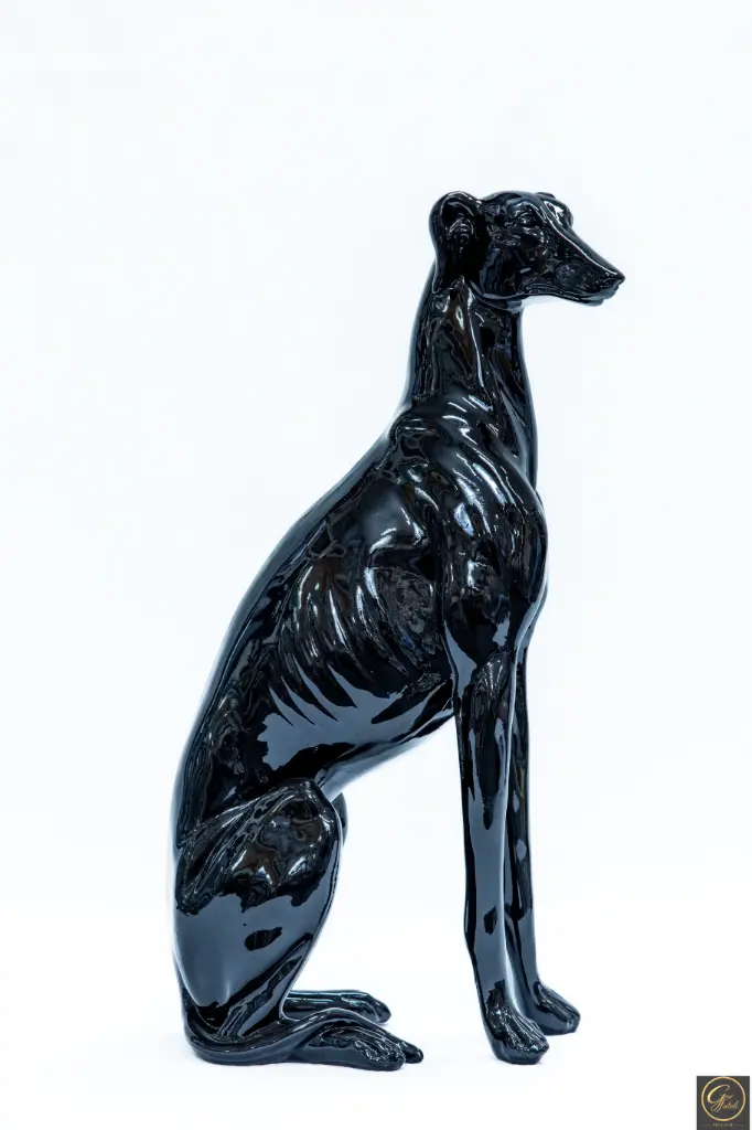 Grey hound Dog Black