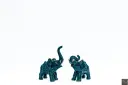 Dark Green Cermaic Elephant set