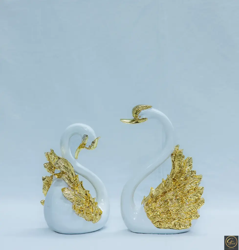 White and Gold Swan Style 2